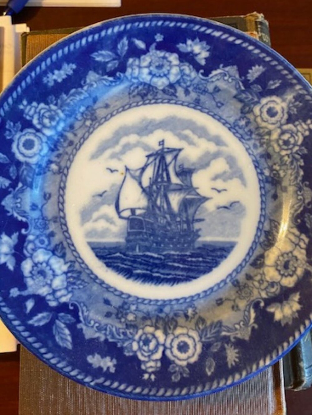 Blue May Flower by Japan 6" dish discontinued circa 1945-52 Rare hard to find